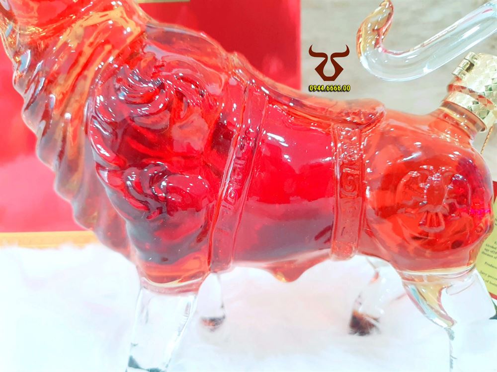 Rượu con Trâu Nga thủy tinh - Yên lưng