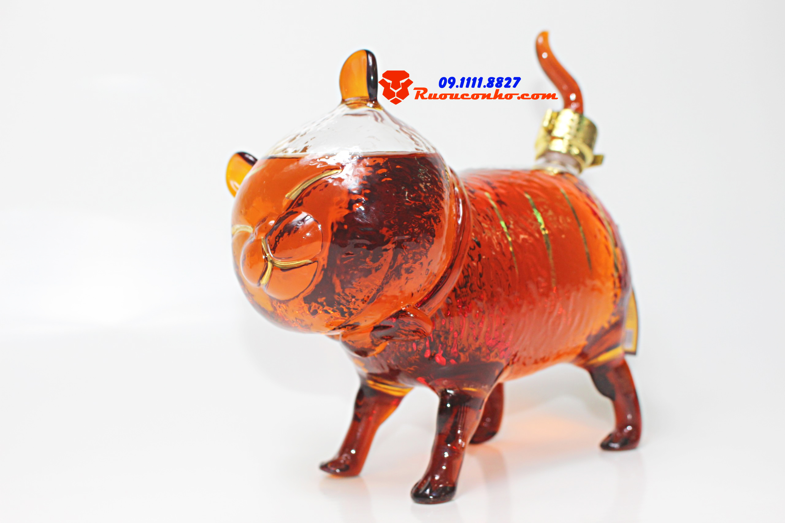 Rượu con hổ thủy tinh Nga - Baby hộp gỗ