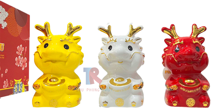 Bộ Rượu Con Rồng Sứ Nhật Bản 2024 - Bộ Tam Thái Tử